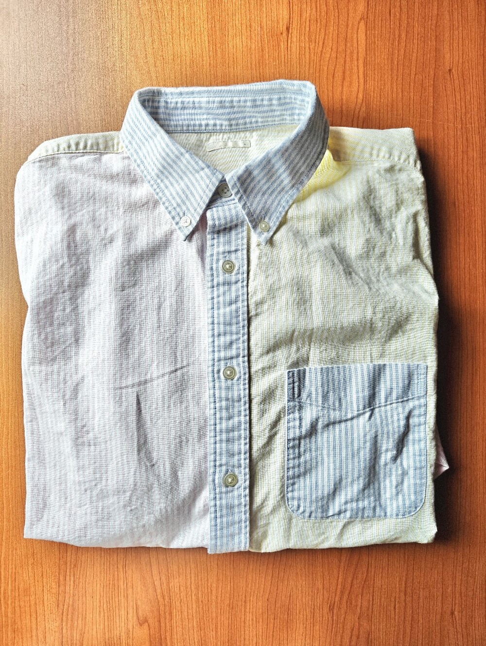 Colour block stripe shirt